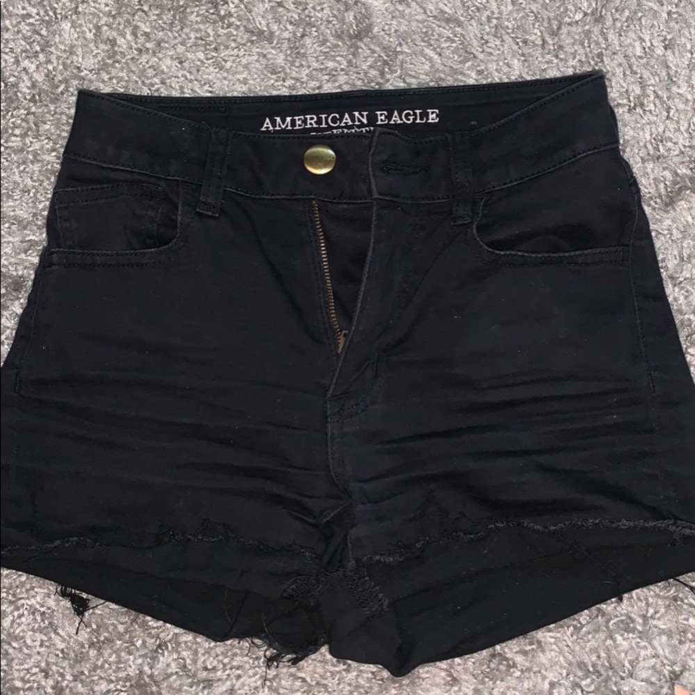 AE black high waisted shorts